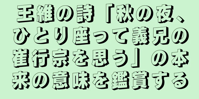 王維の詩「秋の夜、ひとり座って義兄の崔行宗を思う」の本来の意味を鑑賞する