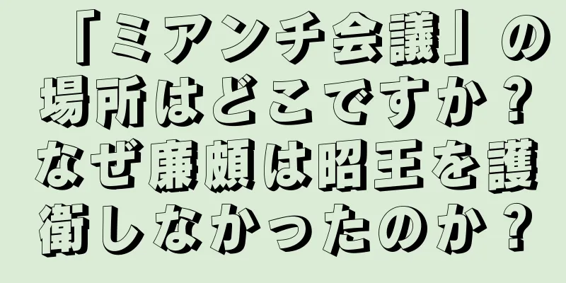 「ミアンチ会議」の場所はどこですか？なぜ廉頗は昭王を護衛しなかったのか？