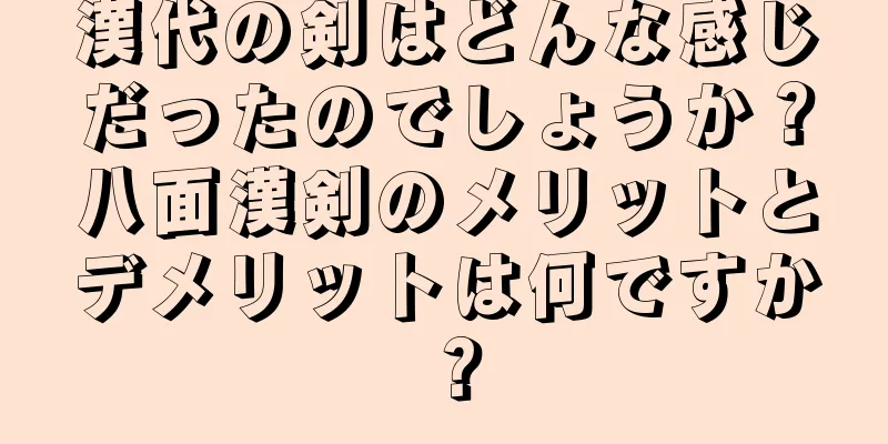 漢代の剣はどんな感じだったのでしょうか？八面漢剣のメリットとデメリットは何ですか？
