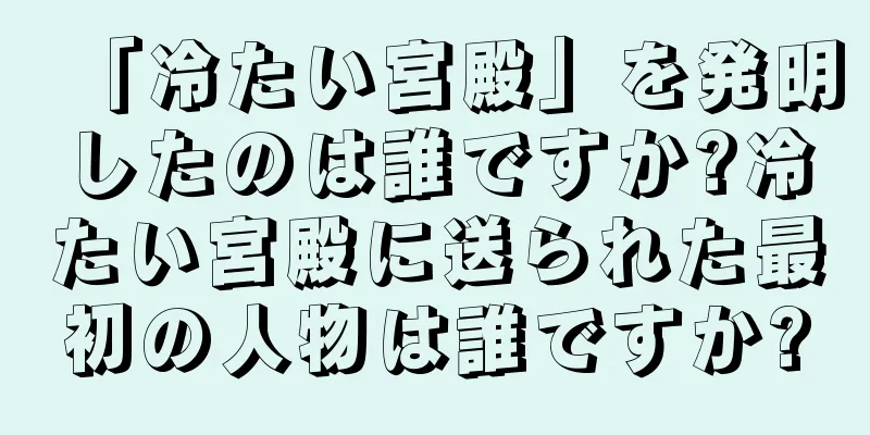 「冷たい宮殿」を発明したのは誰ですか?冷たい宮殿に送られた最初の人物は誰ですか?