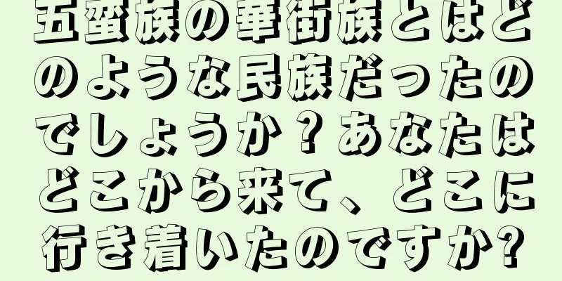 五蛮族の華街族とはどのような民族だったのでしょうか？あなたはどこから来て、どこに行き着いたのですか?
