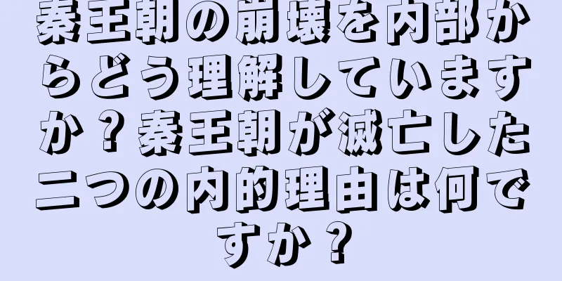 秦王朝の崩壊を内部からどう理解していますか？秦王朝が滅亡した二つの内的理由は何ですか？