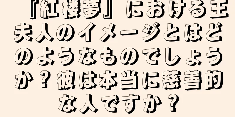 『紅楼夢』における王夫人のイメージとはどのようなものでしょうか？彼は本当に慈善的な人ですか？