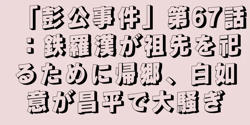 「彭公事件」第67話：鉄羅漢が祖先を祀るために帰郷、白如意が昌平で大騒ぎ
