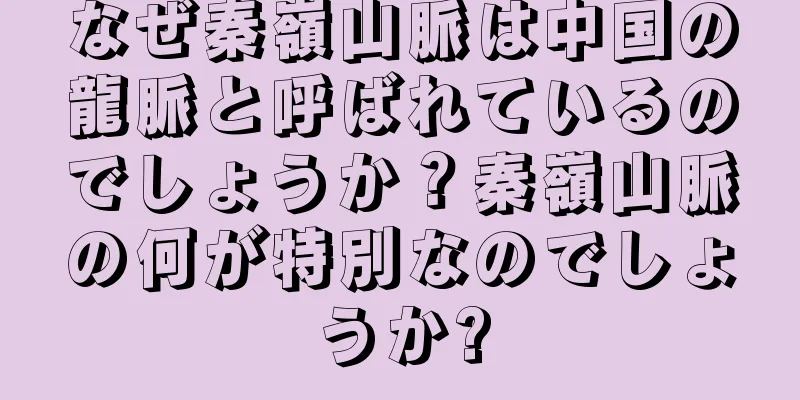 なぜ秦嶺山脈は中国の龍脈と呼ばれているのでしょうか？秦嶺山脈の何が特別なのでしょうか?