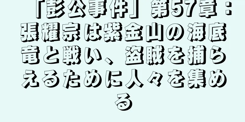「彭公事件」第57章：張耀宗は紫金山の海底竜と戦い、盗賊を捕らえるために人々を集める