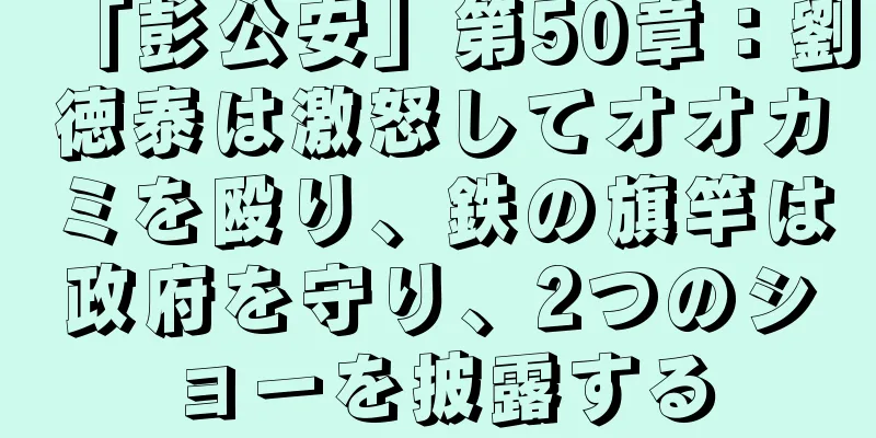 「彭公安」第50章：劉徳泰は激怒してオオカミを殴り、鉄の旗竿は政府を守り、2つのショーを披露する