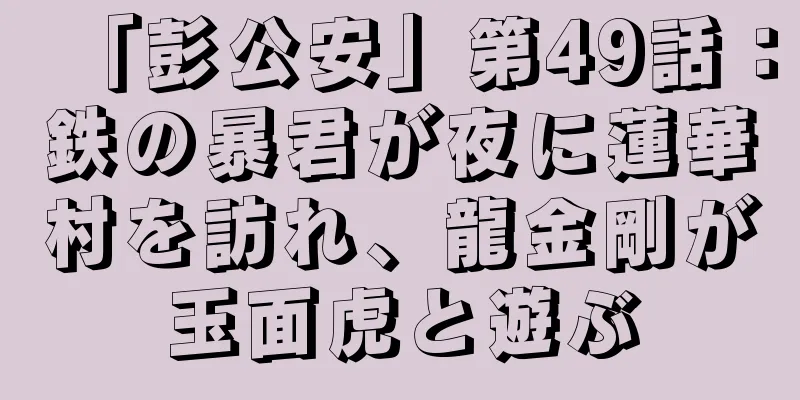 「彭公安」第49話：鉄の暴君が夜に蓮華村を訪れ、龍金剛が玉面虎と遊ぶ