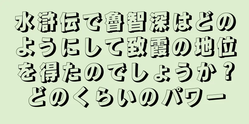 水滸伝で魯智深はどのようにして致霞の地位を得たのでしょうか？どのくらいのパワー