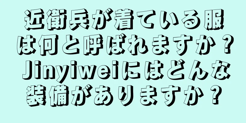 近衛兵が着ている服は何と呼ばれますか？ Jinyiweiにはどんな装備がありますか？