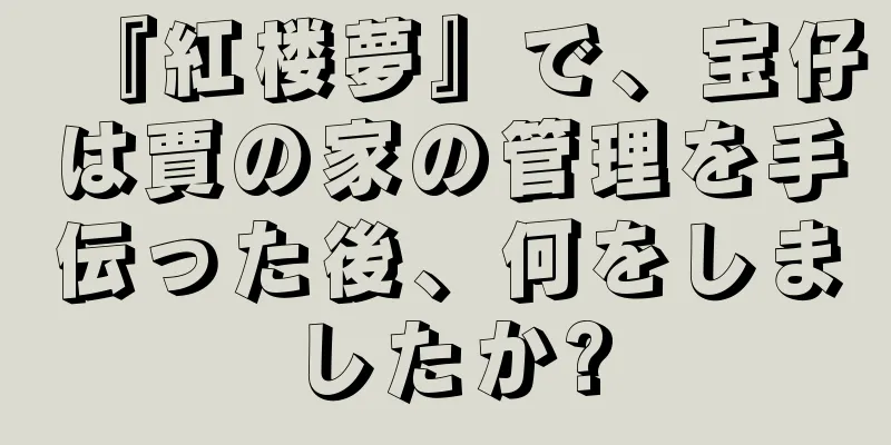 『紅楼夢』で、宝仔は賈の家の管理を手伝った後、何をしましたか?