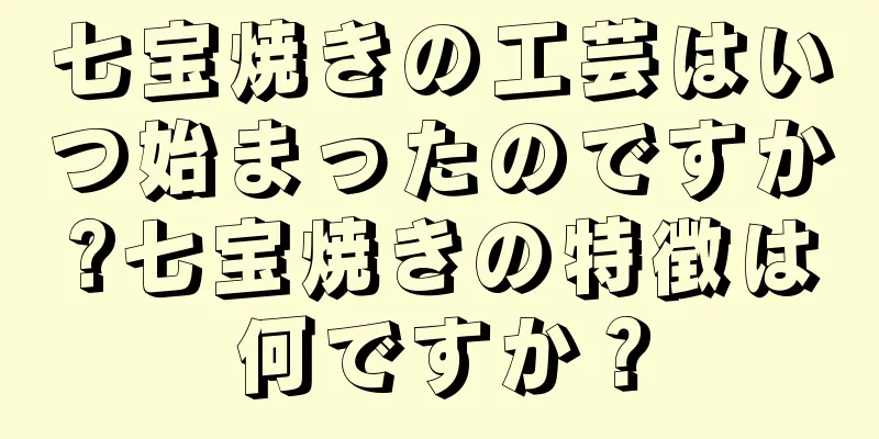 七宝焼きの工芸はいつ始まったのですか?七宝焼きの特徴は何ですか？