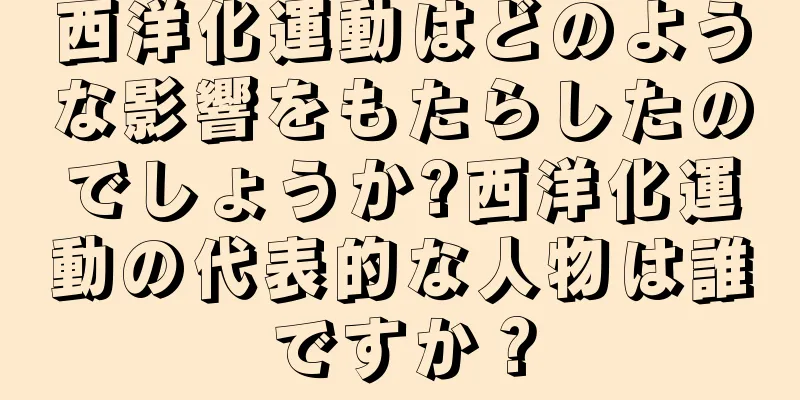 西洋化運動はどのような影響をもたらしたのでしょうか?西洋化運動の代表的な人物は誰ですか？