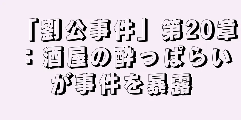 「劉公事件」第20章：酒屋の酔っぱらいが事件を暴露