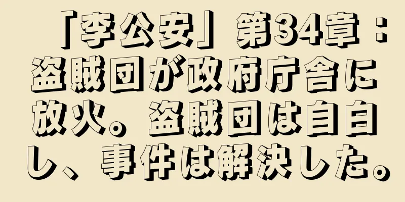 「李公安」第34章：盗賊団が政府庁舎に放火。盗賊団は自白し、事件は解決した。
