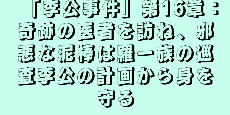 「李公事件」第16章：奇跡の医者を訪ね、邪悪な泥棒は羅一族の巡査李公の計画から身を守る