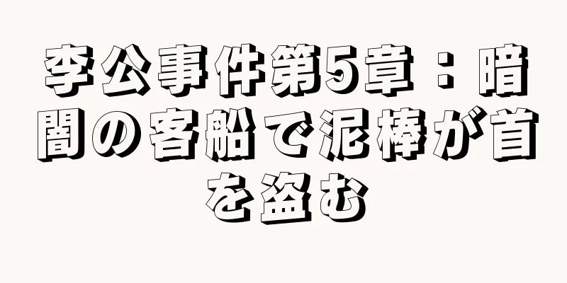 李公事件第5章：暗闇の客船で泥棒が首を盗む