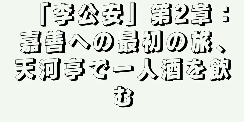 「李公安」第2章：嘉善への最初の旅、天河亭で一人酒を飲む