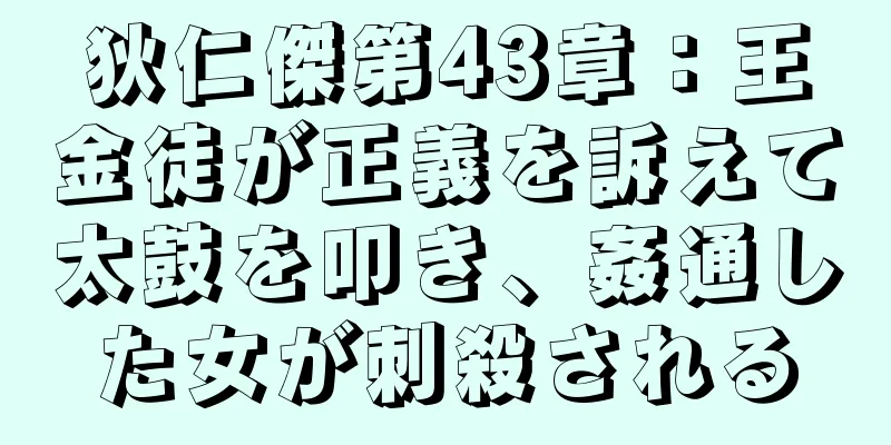 狄仁傑第43章：王金徒が正義を訴えて太鼓を叩き、姦通した女が刺殺される