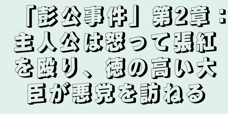 「彭公事件」第2章：主人公は怒って張紅を殴り、徳の高い大臣が悪党を訪ねる