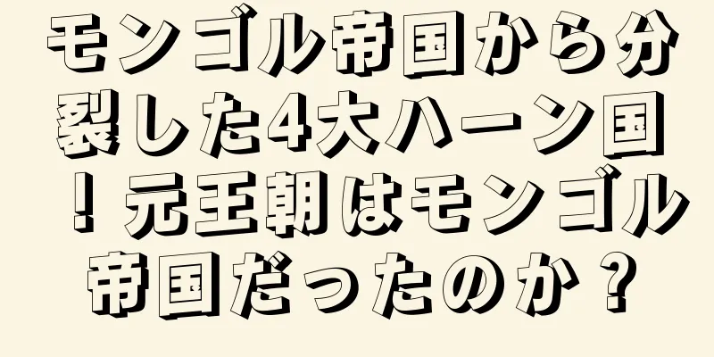 モンゴル帝国から分裂した4大ハーン国！元王朝はモンゴル帝国だったのか？