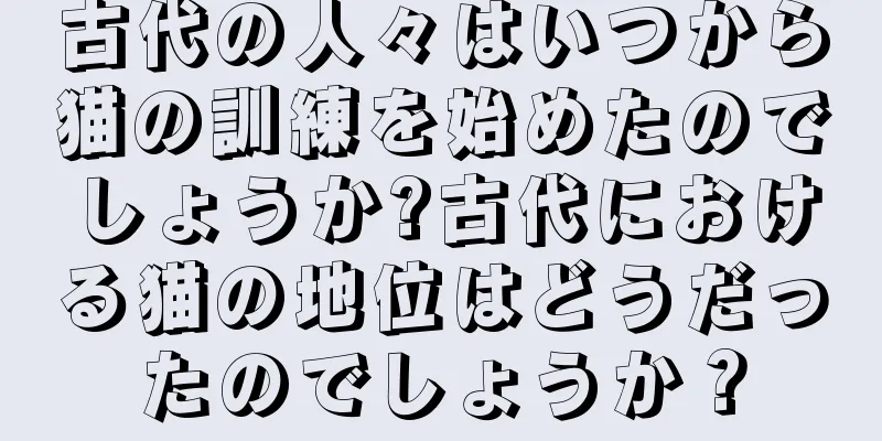 古代の人々はいつから猫の訓練を始めたのでしょうか?古代における猫の地位はどうだったのでしょうか？