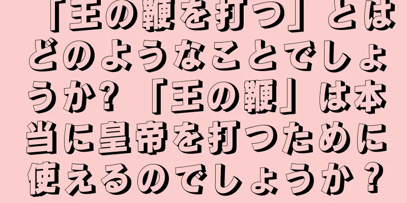 「王の鞭を打つ」とはどのようなことでしょうか? 「王の鞭」は本当に皇帝を打つために使えるのでしょうか？
