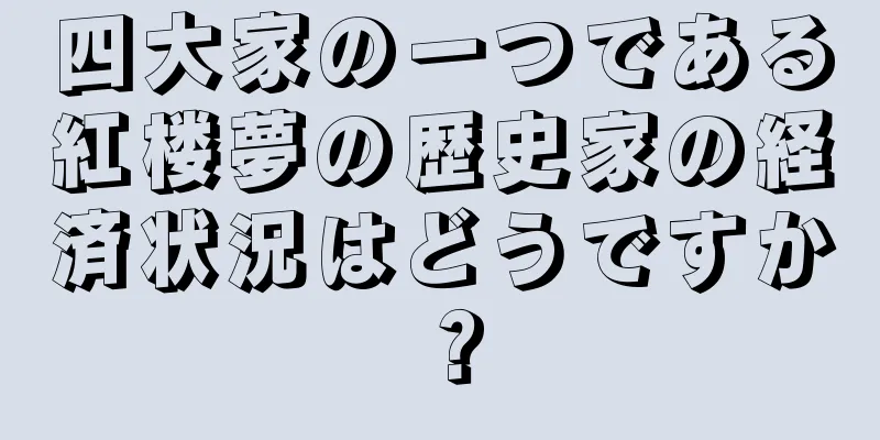 四大家の一つである紅楼夢の歴史家の経済状況はどうですか？