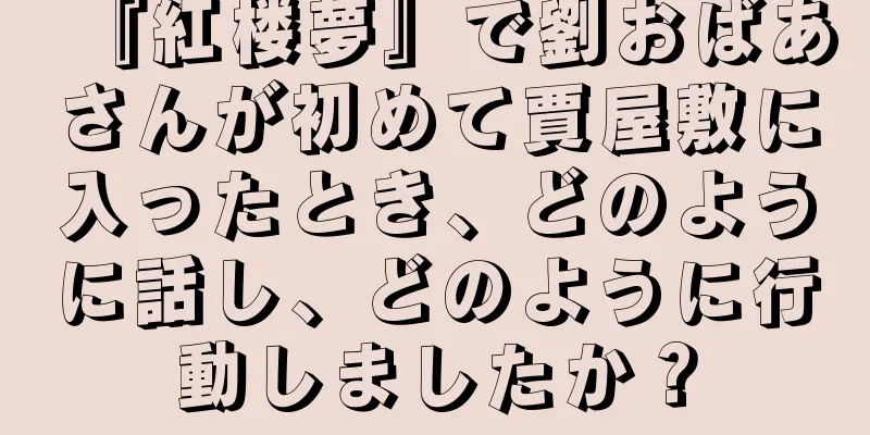 『紅楼夢』で劉おばあさんが初めて賈屋敷に入ったとき、どのように話し、どのように行動しましたか？