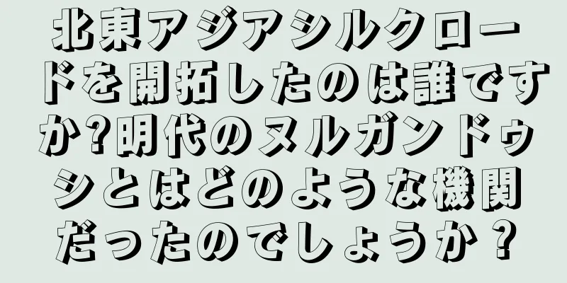 北東アジアシルクロードを開拓したのは誰ですか?明代のヌルガンドゥシとはどのような機関だったのでしょうか？