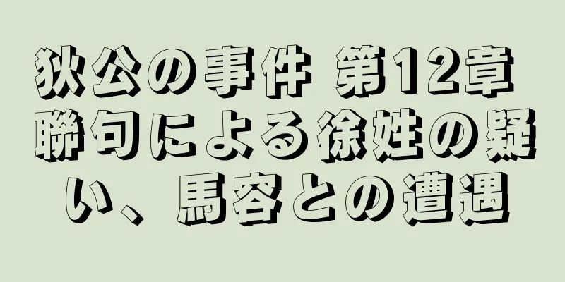 狄公の事件 第12章 聯句による徐姓の疑い、馬容との遭遇