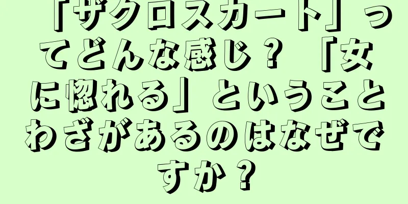 「ザクロスカート」ってどんな感じ？ 「女に惚れる」ということわざがあるのはなぜですか？