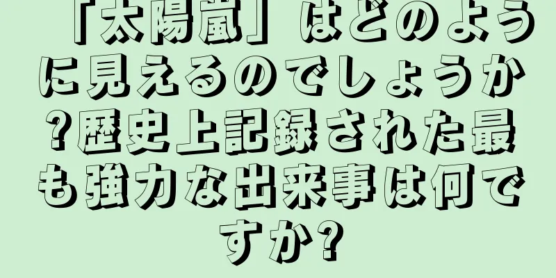 「太陽嵐」はどのように見えるのでしょうか?歴史上記録された最も強力な出来事は何ですか?