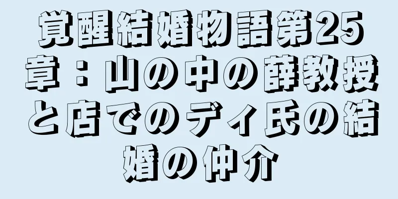 覚醒結婚物語第25章：山の中の薛教授と店でのディ氏の結婚の仲介
