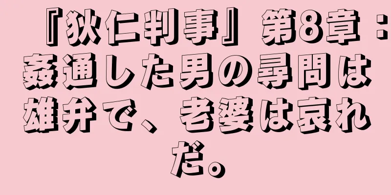 『狄仁判事』第8章：姦通した男の尋問は雄弁で、老婆は哀れだ。