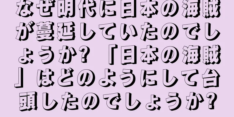 なぜ明代に日本の海賊が蔓延していたのでしょうか? 「日本の海賊」はどのようにして台頭したのでしょうか?