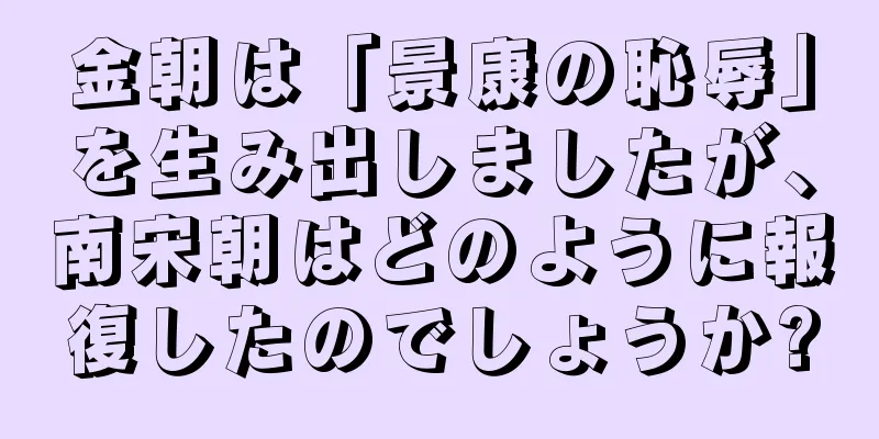金朝は「景康の恥辱」を生み出しましたが、南宋朝はどのように報復したのでしょうか?
