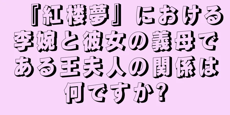 『紅楼夢』における李婉と彼女の義母である王夫人の関係は何ですか?