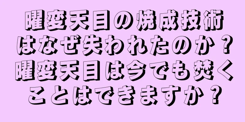 曜変天目の焼成技術はなぜ失われたのか？曜変天目は今でも焚くことはできますか？