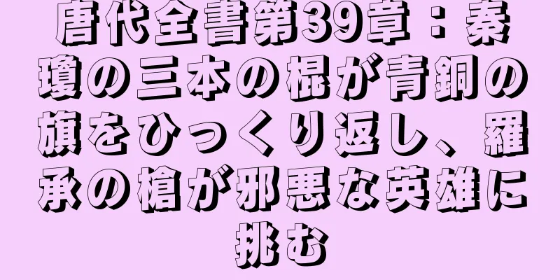 唐代全書第39章：秦瓊の三本の棍が青銅の旗をひっくり返し、羅承の槍が邪悪な英雄に挑む