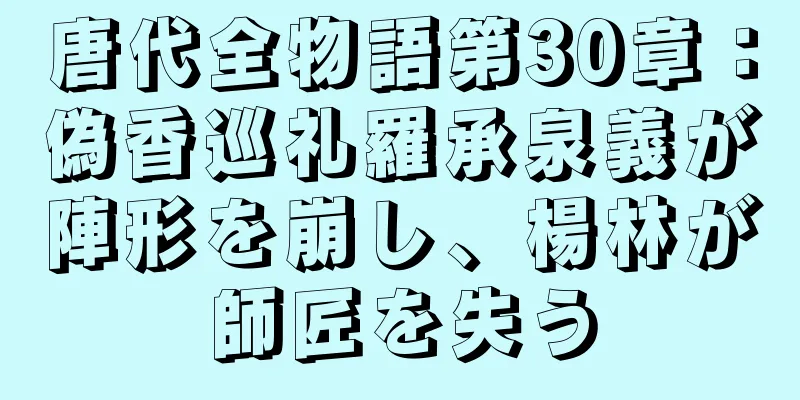 唐代全物語第30章：偽香巡礼羅承泉義が陣形を崩し、楊林が師匠を失う