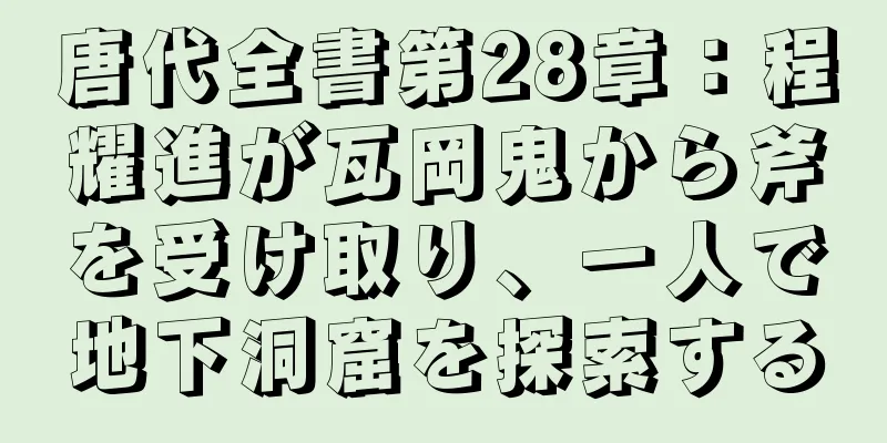 唐代全書第28章：程耀進が瓦岡鬼から斧を受け取り、一人で地下洞窟を探索する