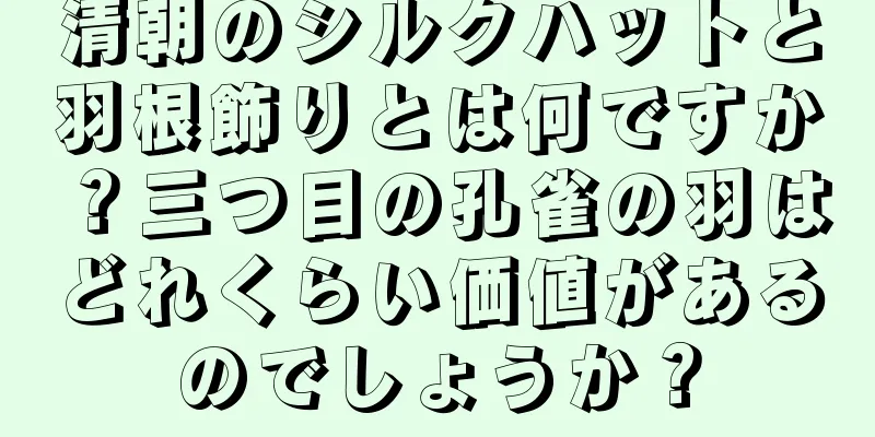 清朝のシルクハットと羽根飾りとは何ですか？三つ目の孔雀の羽はどれくらい価値があるのでしょうか？