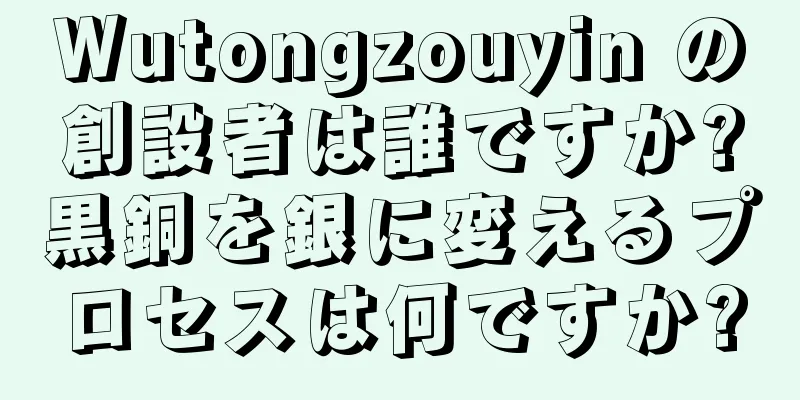 Wutongzouyin の創設者は誰ですか?黒銅を銀に変えるプロセスは何ですか?