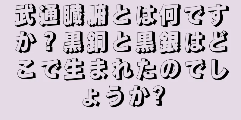 武通臓腑とは何ですか？黒銅と黒銀はどこで生まれたのでしょうか?