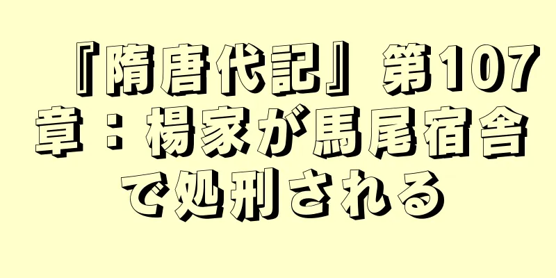 『隋唐代記』第107章：楊家が馬尾宿舎で処刑される