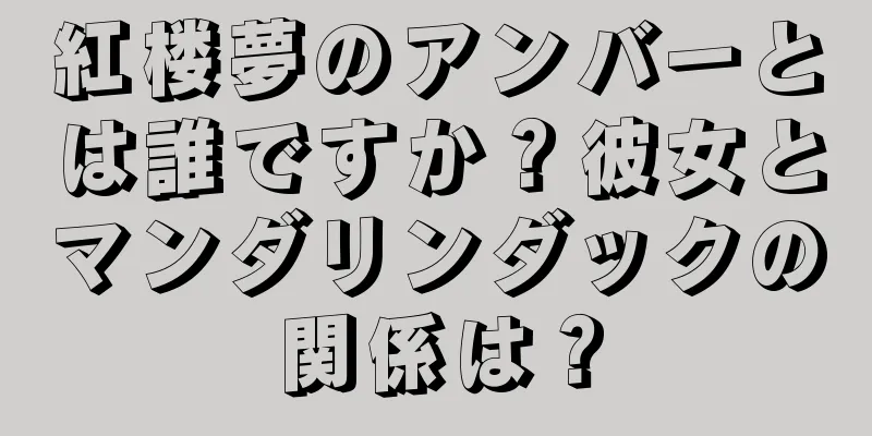 紅楼夢のアンバーとは誰ですか？彼女とマンダリンダックの関係は？