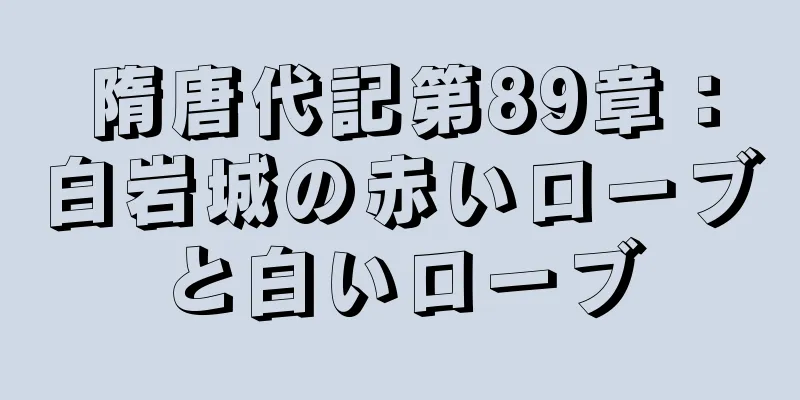 隋唐代記第89章：白岩城の赤いローブと白いローブ