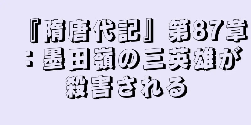 『隋唐代記』第87章：墨田嶺の三英雄が殺害される
