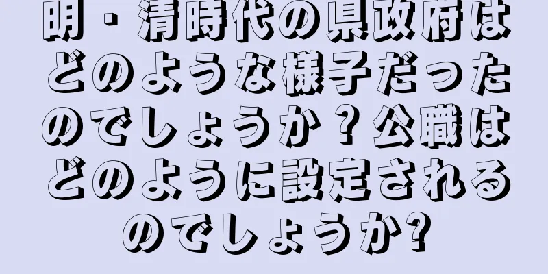 明・清時代の県政府はどのような様子だったのでしょうか？公職はどのように設定されるのでしょうか?